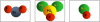 Figure 3. 3a (left). Stannous fluoride molecule. 3b (center). Sodium monofluorophosphate molecule. 3c (right). Sodium fluoride molecule.